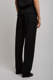 Hiram black wool pants