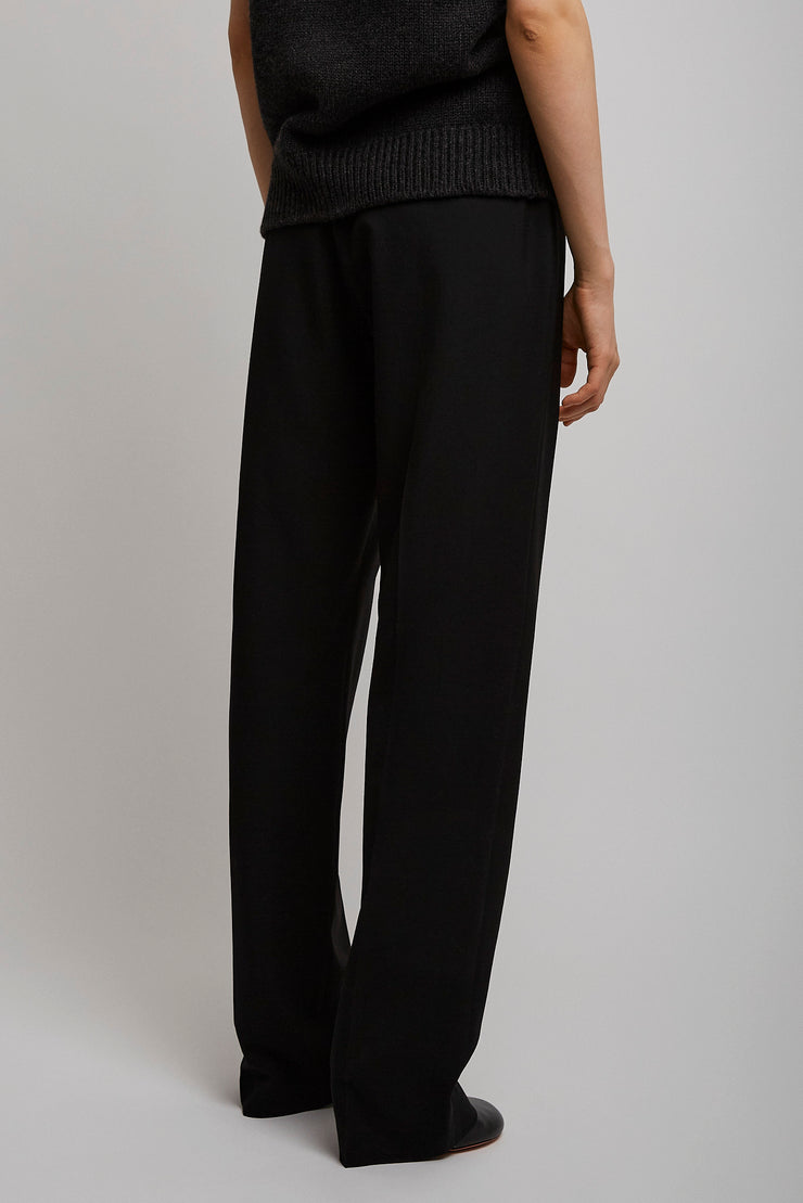 Hiram black wool pants