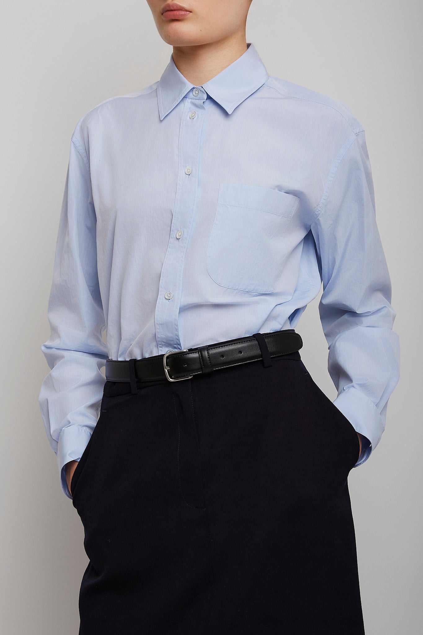 Gavina light blue cotton shirt
