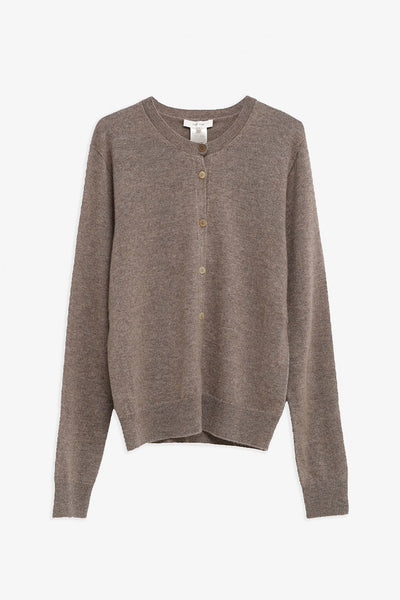 Maui pebble beige cashmere cardigan