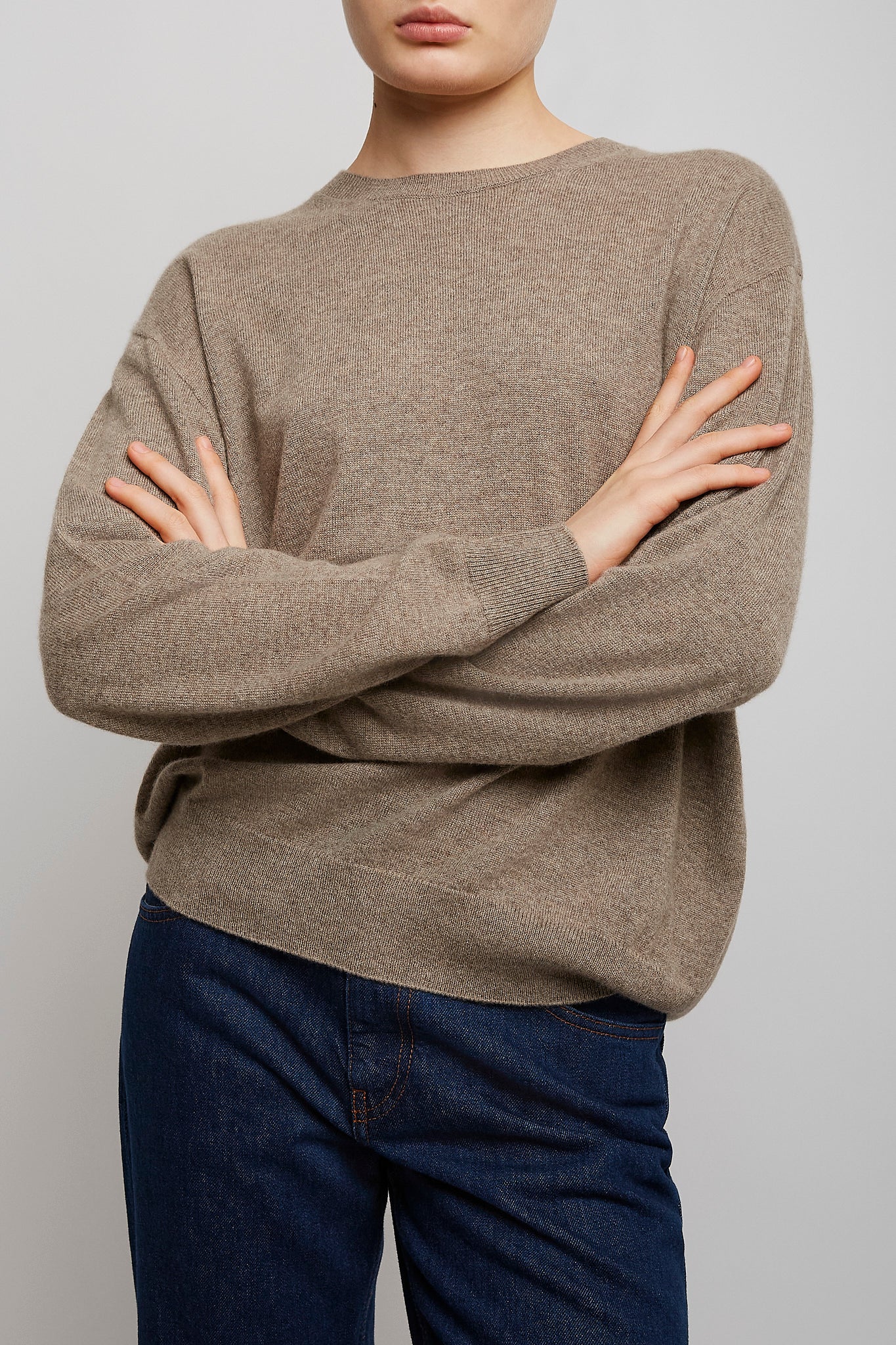 Misael pebble beige cashmere sweater