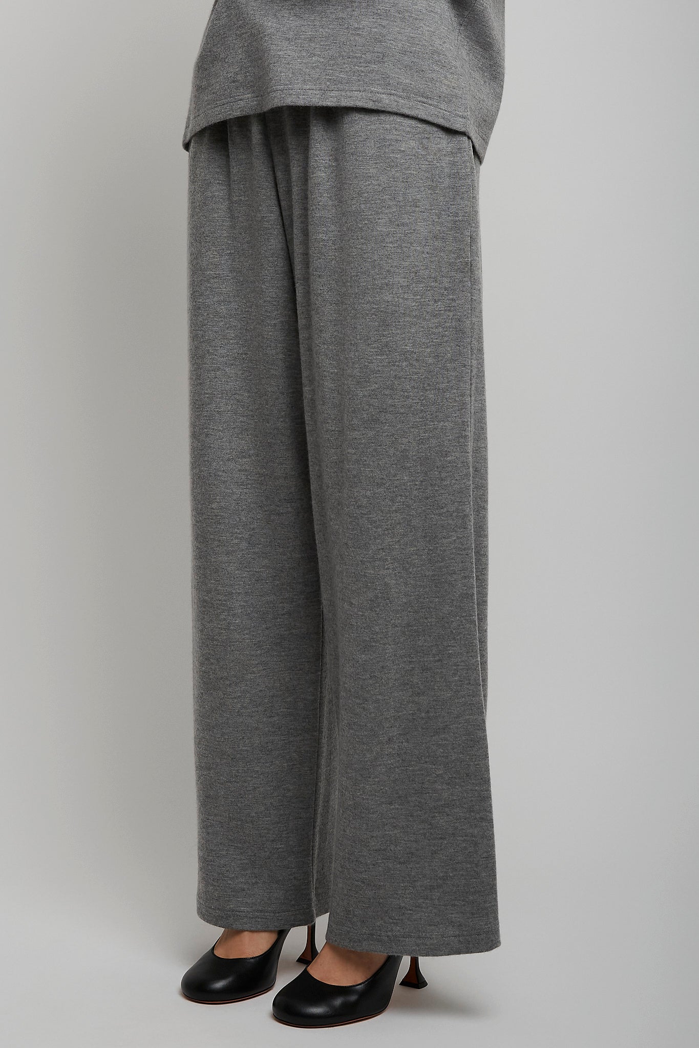 Lanuit grey melange cashmere pants