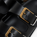 Buckle black slides
