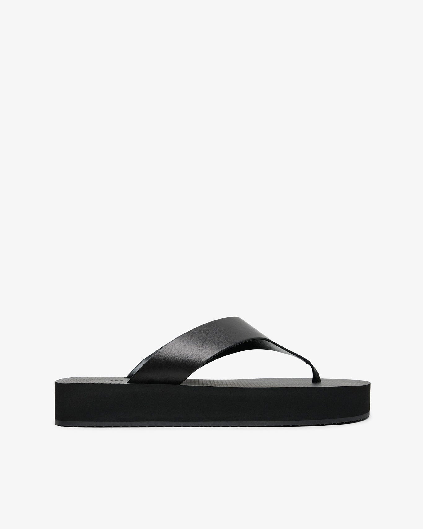 Black sandal on a white background