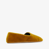 Ponti mustard velvet slippers