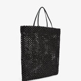 Barn Mini black raffia tote bag