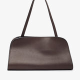 Peggy grey leather clutch