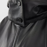 Cassandre black leather coat