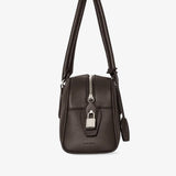 Small E/W India walnut brown bag