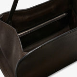 Peggy brown leather clutch