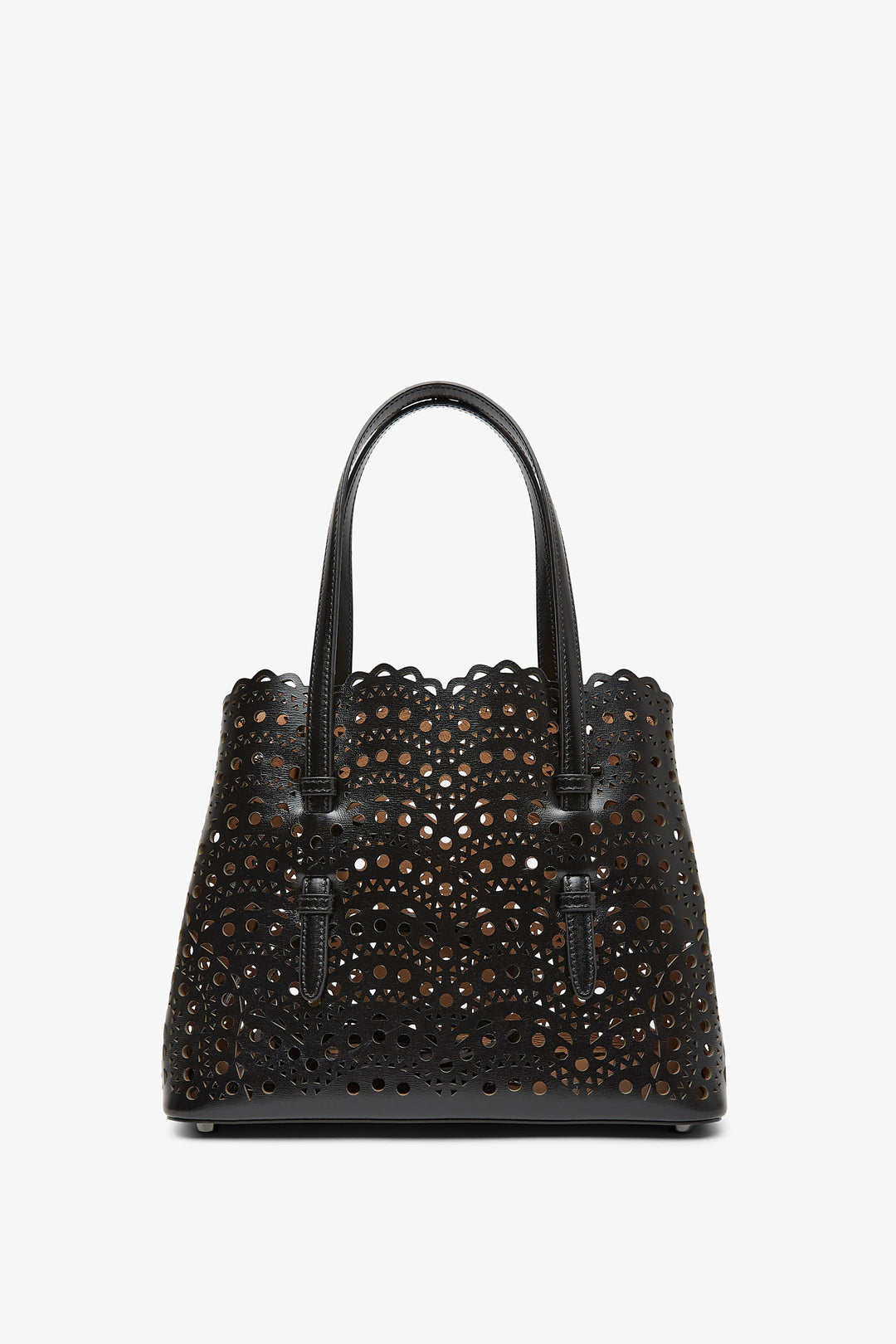 【FW24＊日本未入荷】MINA 25 LASER-CUT LEATHER TOTE BAG Alaïa | Mina 25 black tote bag | Savannahs