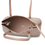 Mina 25 vienne vague beige leather tote bag