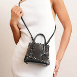 Mina 16 vienne circulaire black tote bag