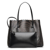 Mina 32 vienne circulaire black tote bag