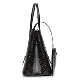 Mina 32 vienne circulaire black tote bag