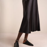 La Babouche leather mule flats