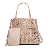 Mina 25 vienne circulaire beige tote bag