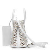 Mina 20 vienne circulaire white leather tote bag