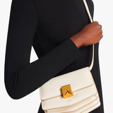 Le Papa Small ivory box calf leather bag