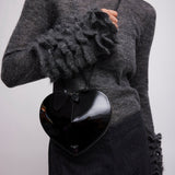 Le Coeur black patent crossbody bag