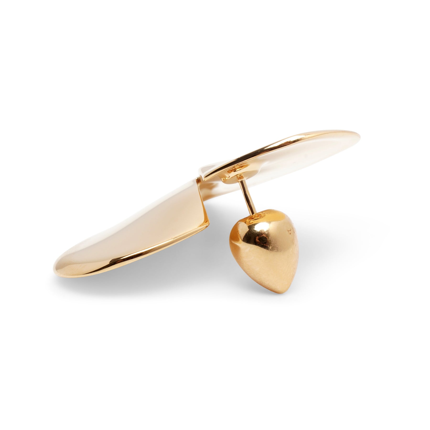 Shop Alaïa Le Cour M Gold Earrings