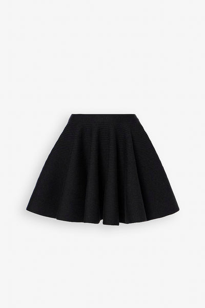 Circular rib mini skirt