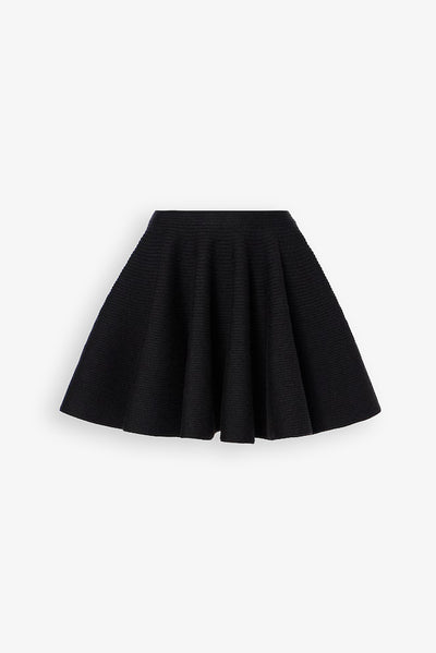 Circular rib mini skirt