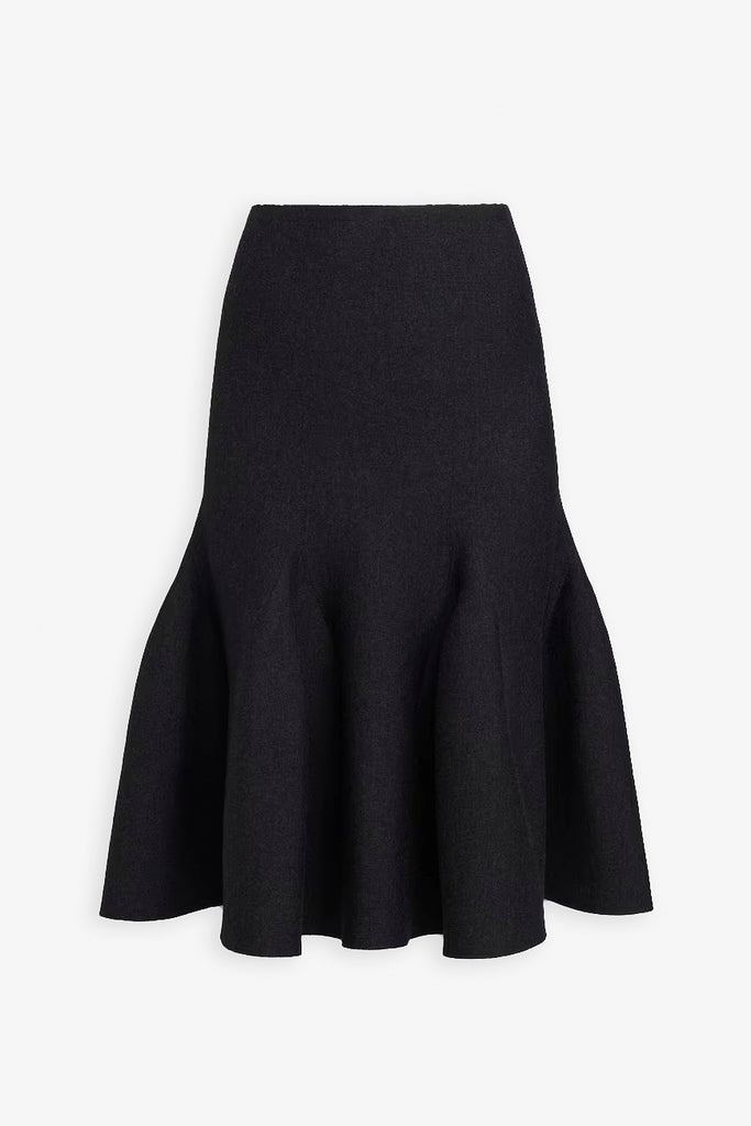 【PORTERNA】Niti mid length skirt Knee Length Pencil Skirt - Front Slit Knit