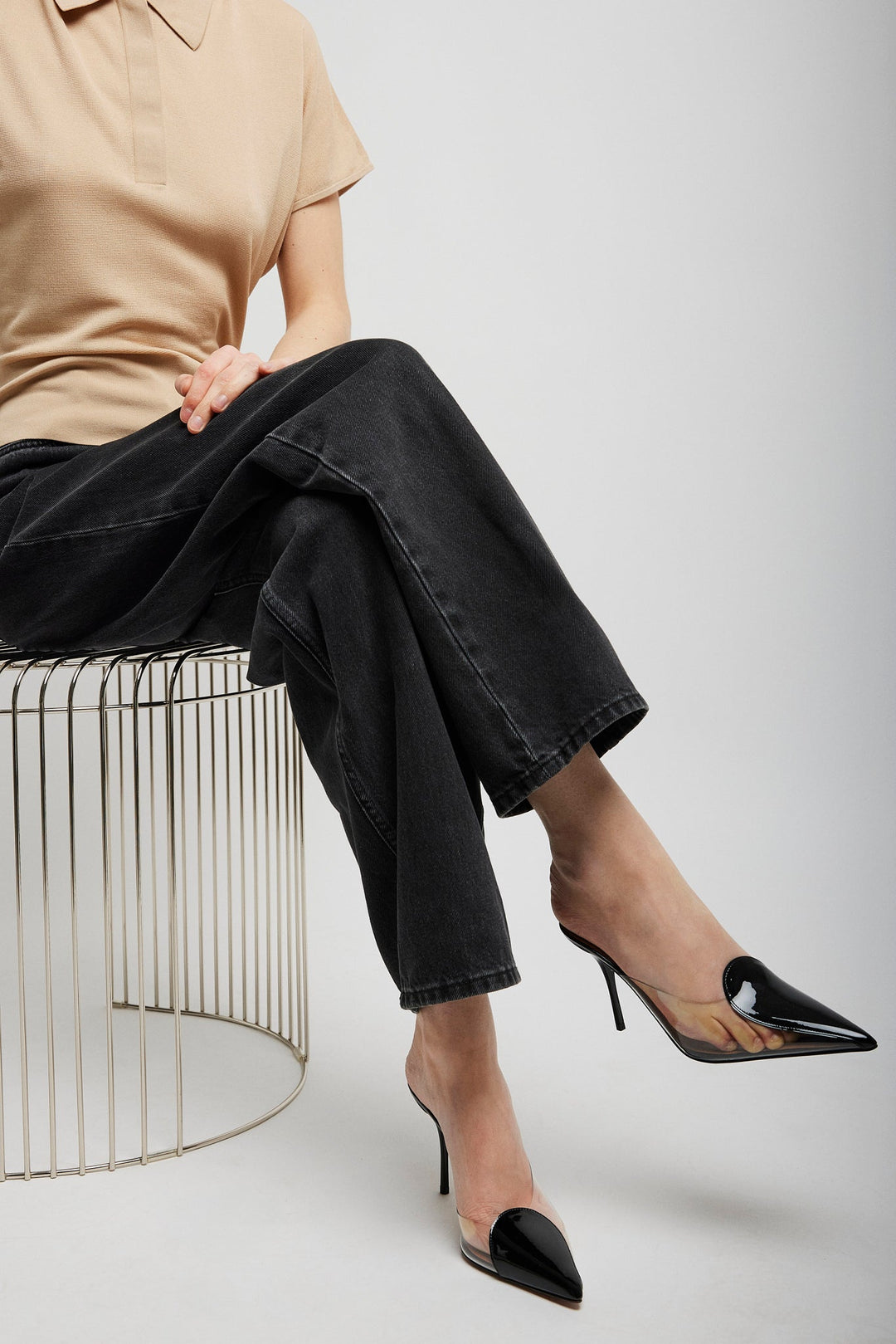 ALAIA アライア COEUR パテントレザー アブストラクト ミュール Alaia Coeur Abstrait Patent & Vinyl Mule Women's | eBay