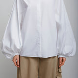 Poplin balloon shirt