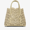 Alaïa Mina 20 amond green suede tote bag