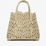 Mina 20 amond green suede tote bag