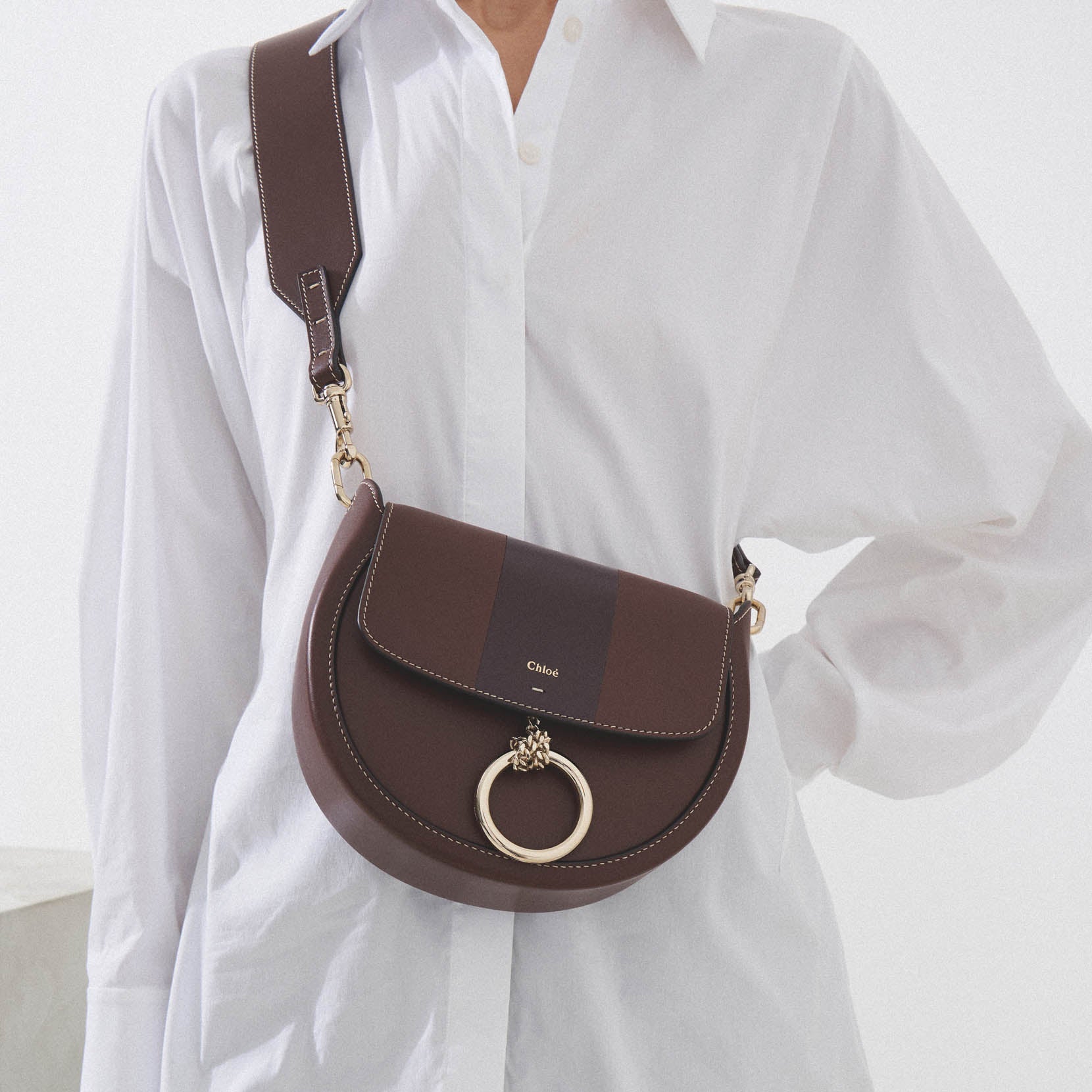 Chloé | Arlene brown leather crossbody bag | Savannahs