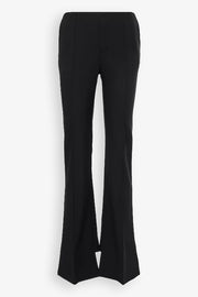 High-waisted pants in wool gabardine