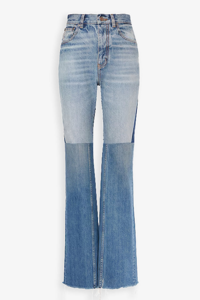 【送料&関税込】ChloAC Frayed Edge Flared Jeans CHLOÉ Frayed high-rise flared jeans | NET-A-PORTER