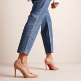 Pigalle 100 patent beige pump