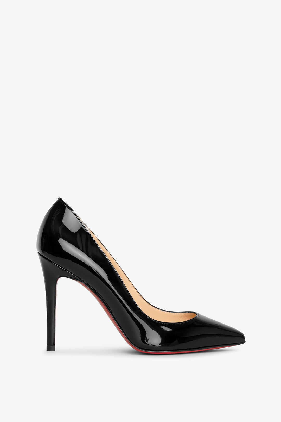 Christian Louboutin Pigalle 100 Patent Black Leather Pumps