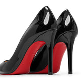 Pigalle 100 black patent pumps