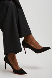 Kate 85 black suede pumps