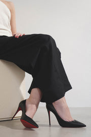 Kate 100 black leather pumps