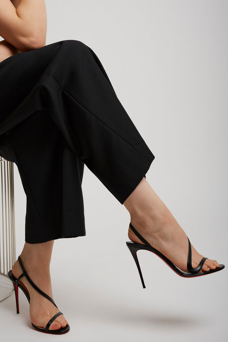 Rosalie 100 black leather sandals