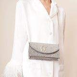 Loubi54 small silver crystal crossbody bag