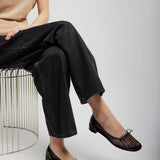 Sweetie Jane black mesh ballerinas