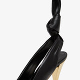 Beauw black sling pumps