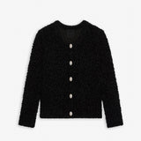 Crewneck black cardigan