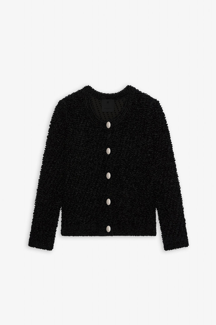 Crewneck black cardigan