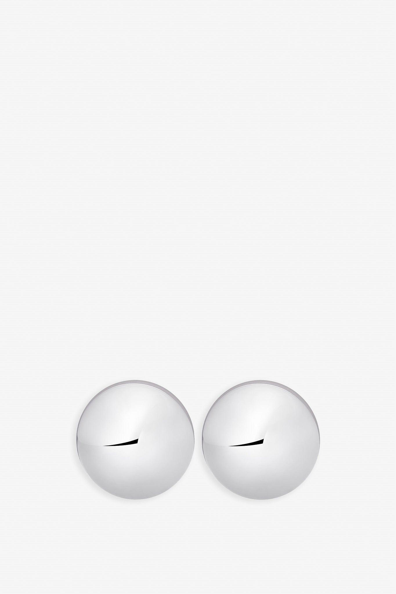 Curve silvery medium earrings