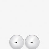 Curve silvery medium earrings