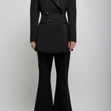Pleated back smoking jacket