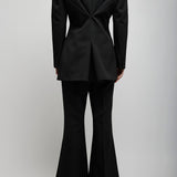 Pleated back smoking jacket